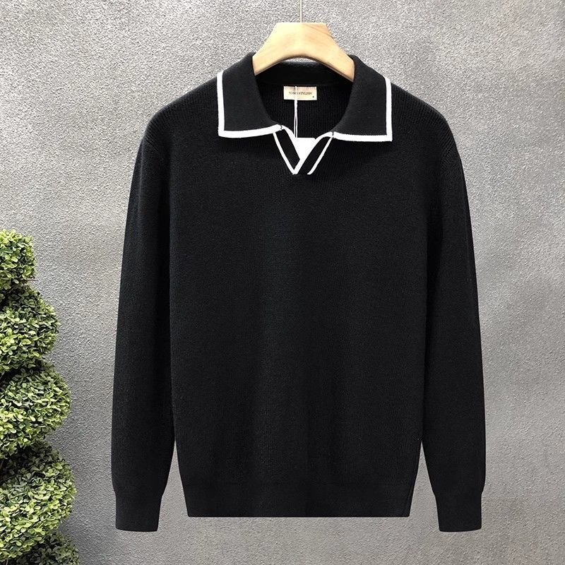 Woolan V Neck Black