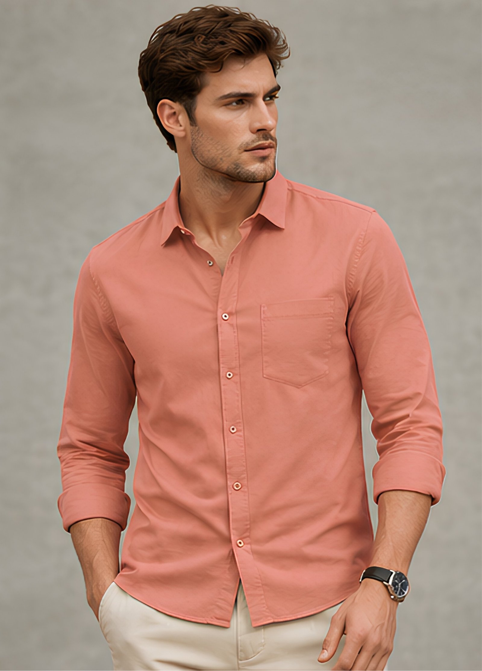 Cotton Shirt Peach