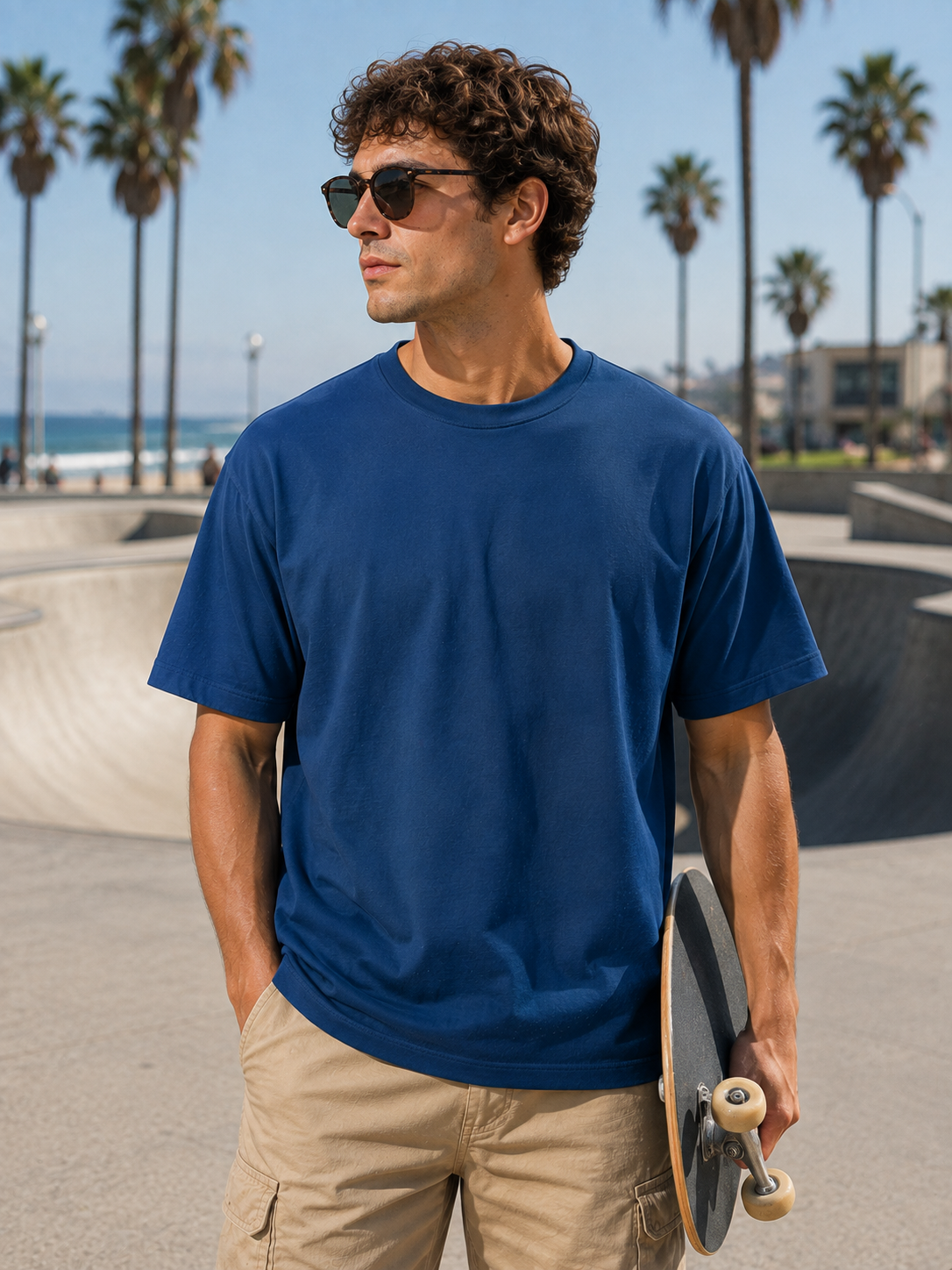 Cotton T-Shirt Navy