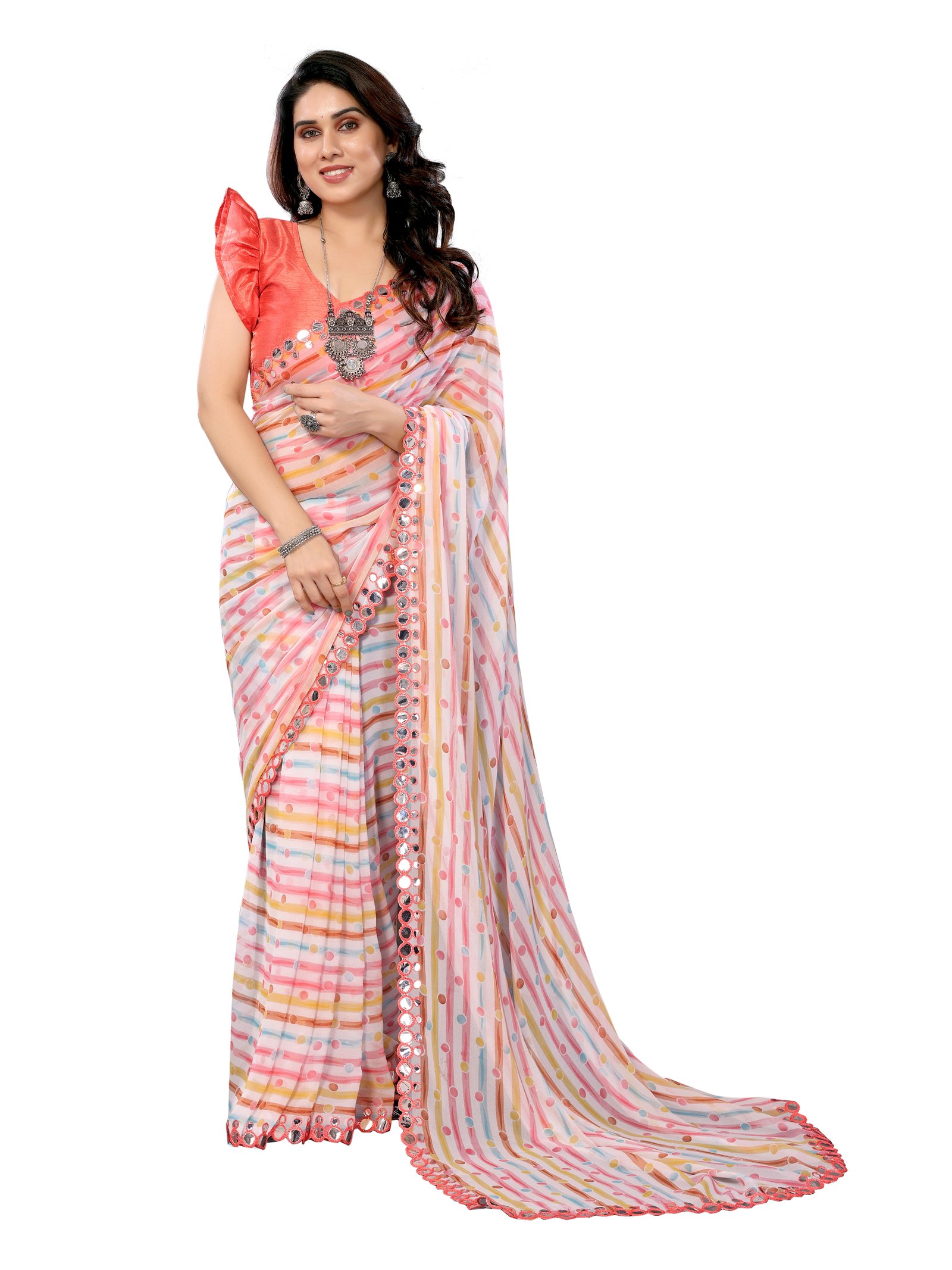 SHIBORI-MIRROR-PEACH