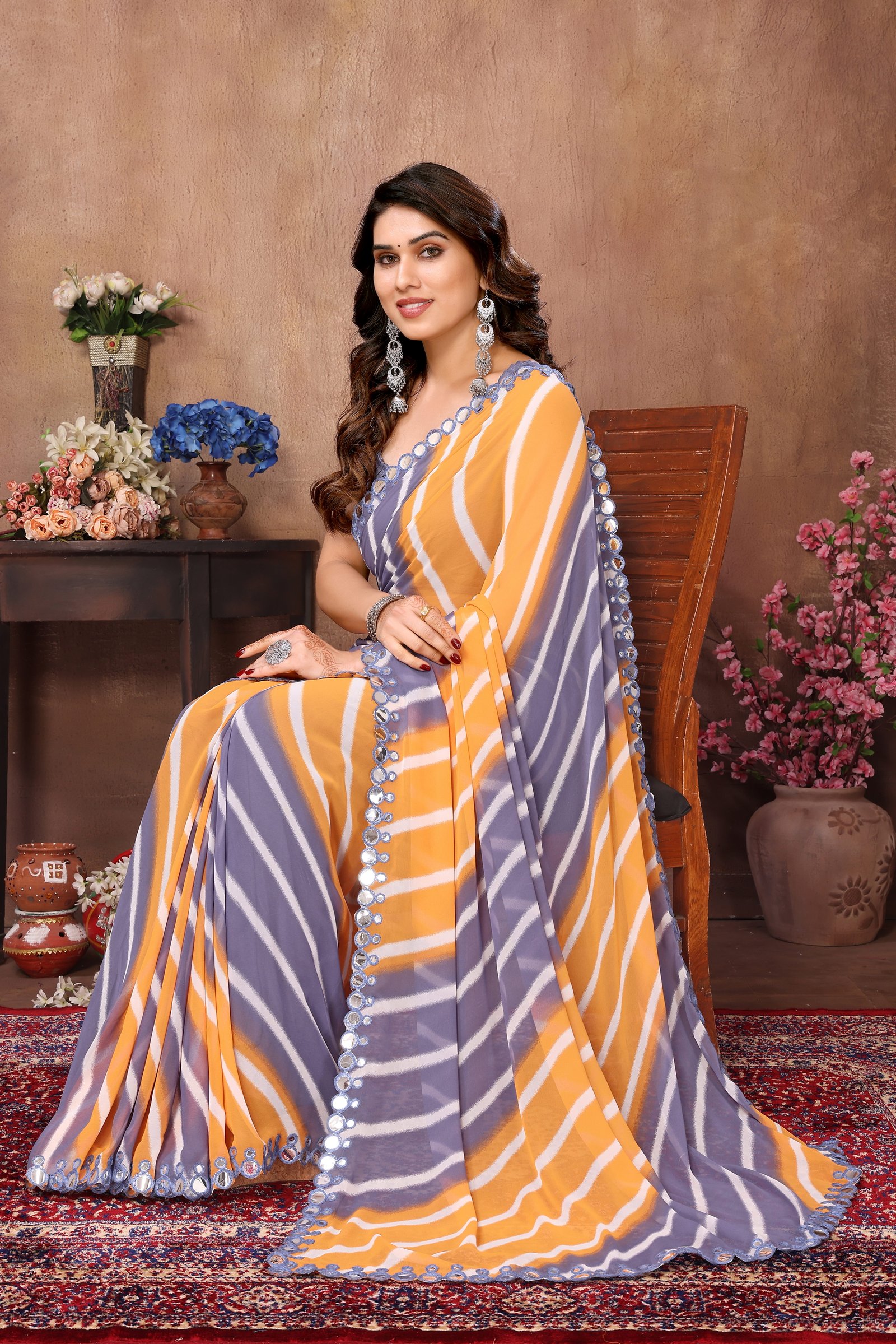 SHIBORI-MIRROR-MUSTARD-GREY