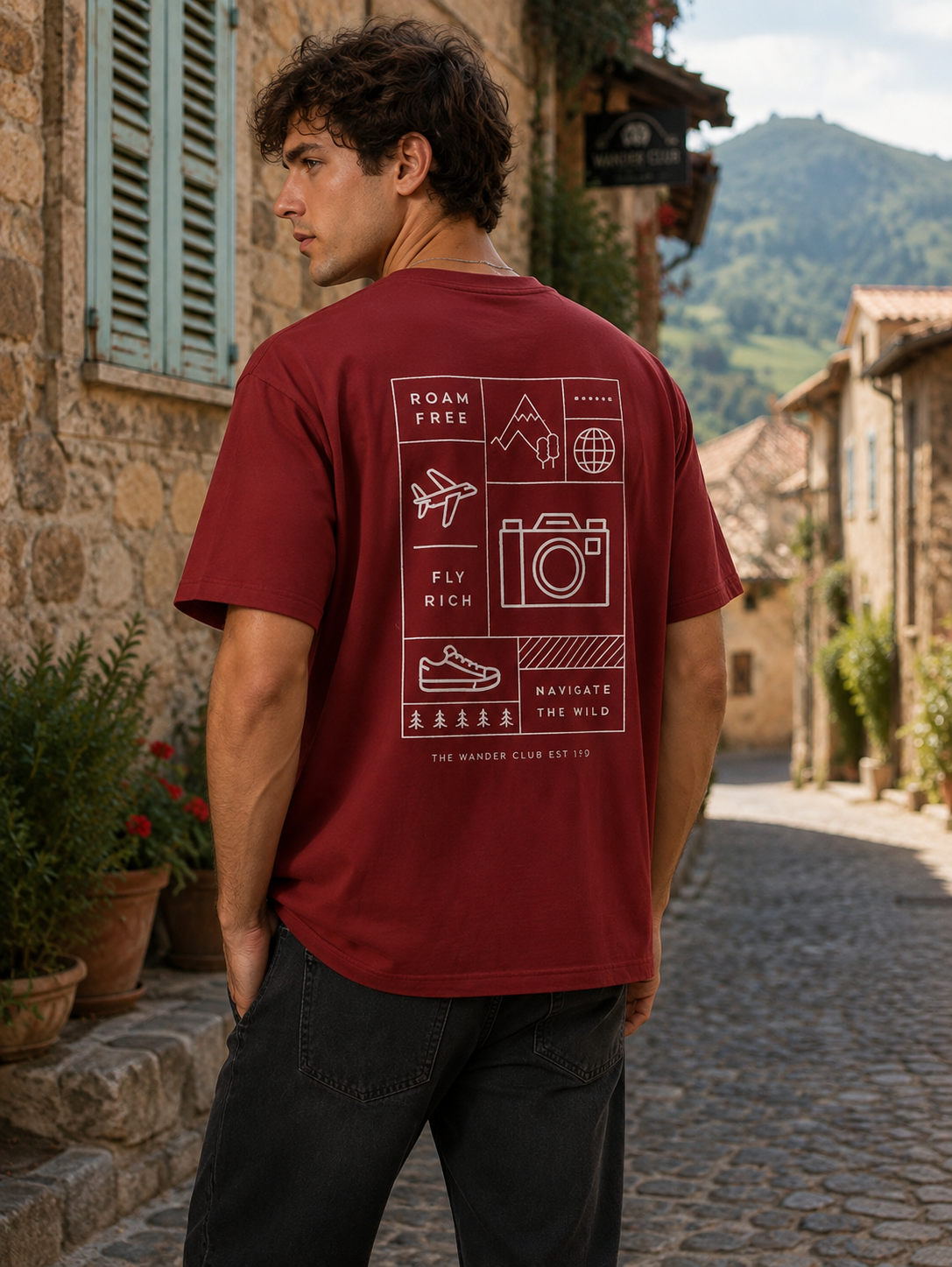 Cotton T-Shirt Maroon