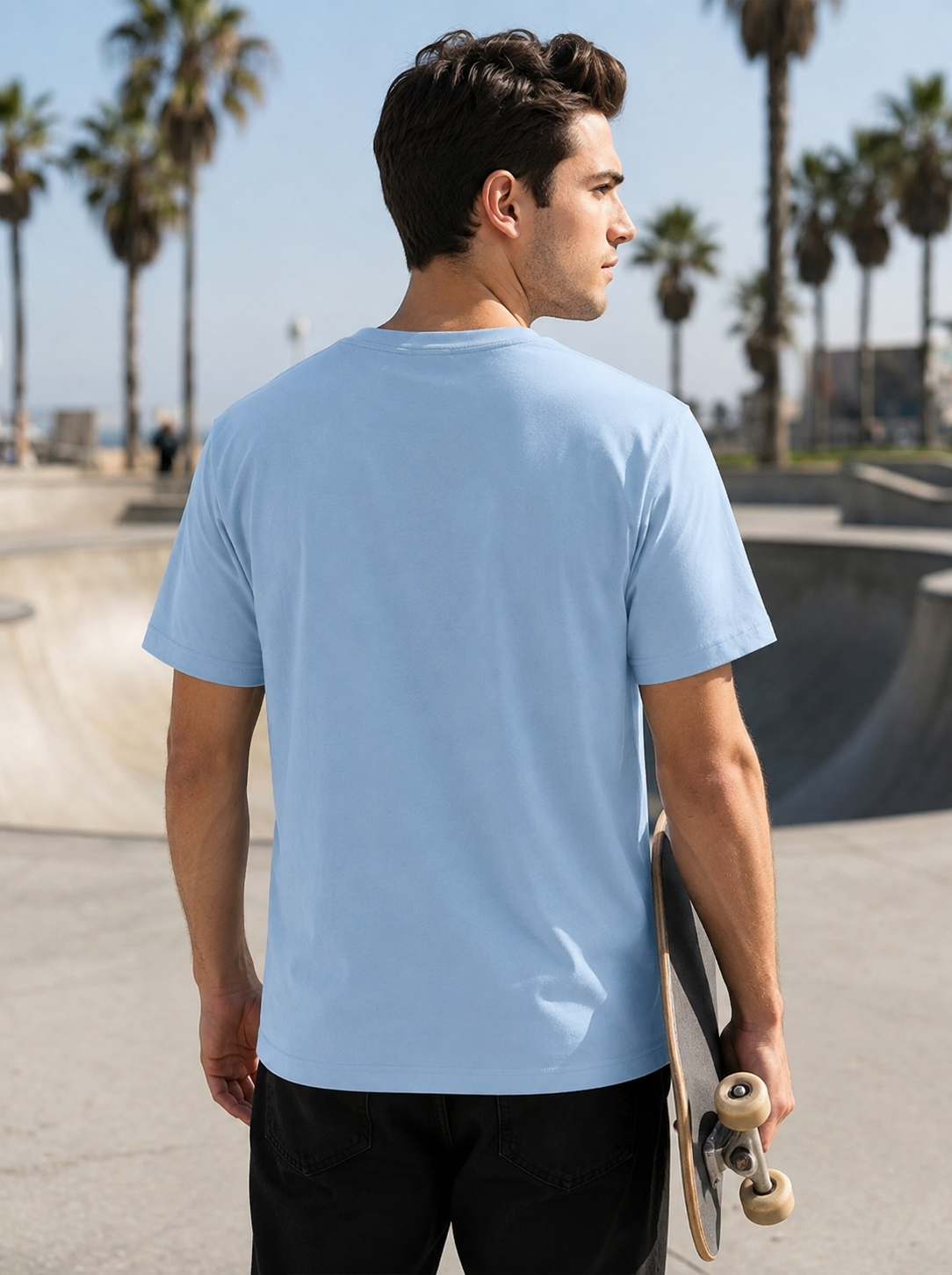 Cotton T-Shirt Sky Blue