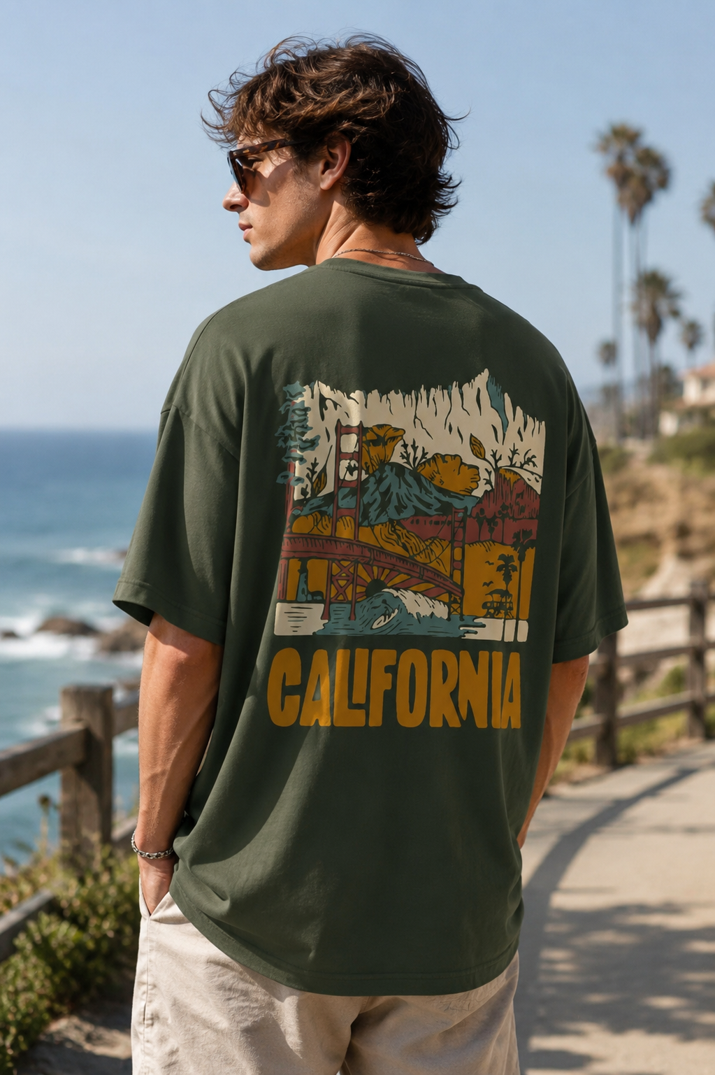 Cotton T-Shirt Olive Green